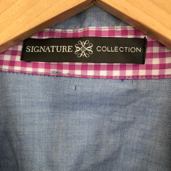 Signature Collections Casual Classic Work Buttons Up Shirt Size XL - Picture 4 of 8